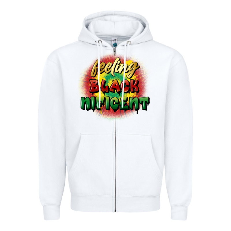 Feeling Blacknificent Zipper Hoodie by FaDigitalArtStudio | Teevron