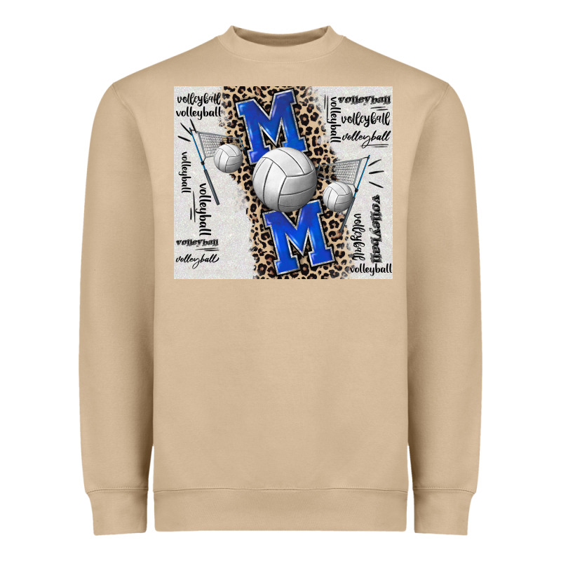 Volleyball Mom Blue Mother's Day Heavyweight Sweatshirt by CowGirlArtShop | Teevron