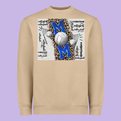 Volleyball Mom Blue Mother's Day Heavyweight Sweatshirt Designed By Cowgirlartshop
