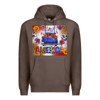 Coffee Fourth Of July America Truck Premium Hoodie - FaDigitalArtStudio