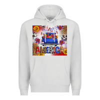 Dove Grey Fourth Of July America Truck Premium Hoodie - FaDigitalArtStudio