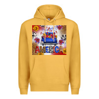 Mustard Fourth Of July America Truck Premium Hoodie - FaDigitalArtStudio