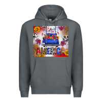 Rock Fourth Of July America Truck Premium Hoodie - FaDigitalArtStudio