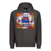 Smoke Fourth Of July America Truck Premium Hoodie - FaDigitalArtStudio