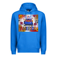 True Royal Fourth Of July America Truck Premium Hoodie - FaDigitalArtStudio