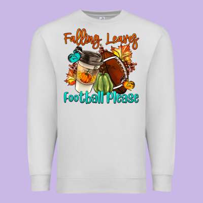 Falling Leaves Football Please Premium Sweatshirt Designed By Lillyallendesigns