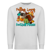 Dove Grey Falling Leaves Football Please Premium Sweatshirt - LillyAllenDesigns