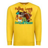 Lemon Falling Leaves Football Please Premium Sweatshirt - LillyAllenDesigns