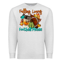 Oatmeal Heather Falling Leaves Football Please Premium Sweatshirt - LillyAllenDesigns