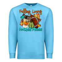 Ocean Blue Falling Leaves Football Please Premium Sweatshirt - LillyAllenDesigns