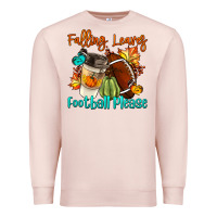Pale Pink Falling Leaves Football Please Premium Sweatshirt - LillyAllenDesigns
