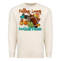 Sandshell Falling Leaves Football Please Premium Sweatshirt - LillyAllenDesigns