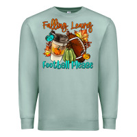 Seafoam Falling Leaves Football Please Premium Sweatshirt - LillyAllenDesigns