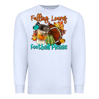 White Falling Leaves Football Please Premium Sweatshirt - LillyAllenDesigns
