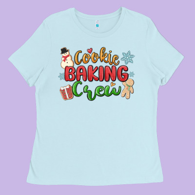 Cookie Baking Crew Ladies Tee Designed By Maliassmallbusiness
