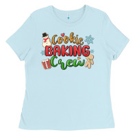 Baby Blue cookie baking crew Ladies Tee - MaliasSmallBusiness