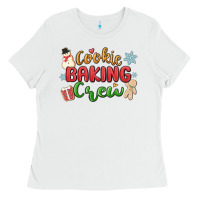 White cookie baking crew Ladies Tee - MaliasSmallBusiness