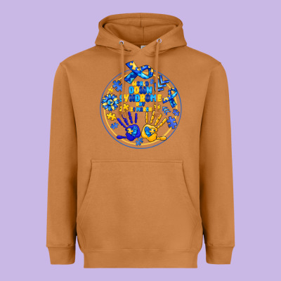 World Down Syndrome Day Heavyweight Hoodie Designed By Cowhidedigitalart