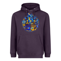 Plum World Down Syndrome Day Heavyweight Hoodie - CowhideDigitalArt