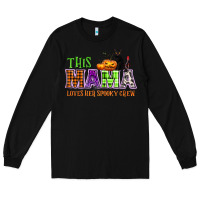 Black This mama loves her spooky crew Long Sleeve Tee - NancyCooperArtShop