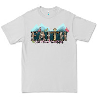 Dove Grey faith can move mountains cross Premium Tee - NancyCooperArtShop