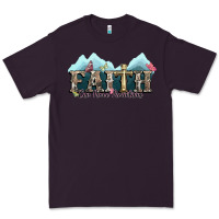 Plum faith can move mountains cross Premium Tee - NancyCooperArtShop