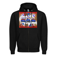 Black Western Happy Fourth Of July Zipper Hoodie - FaDigitalArtStudio