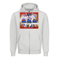 Dove Grey Western Happy Fourth Of July Zipper Hoodie - FaDigitalArtStudio