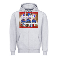 Heather Grey Western Happy Fourth Of July Zipper Hoodie - FaDigitalArtStudio