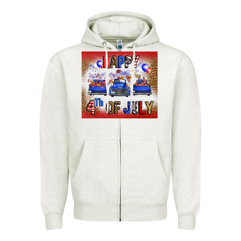 Western Happy Fourth Of July Zipper Hoodie by FaDigitalArtStudio | Teevron