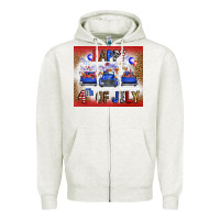 Oatmeal Heather Western Happy Fourth Of July Zipper Hoodie - FaDigitalArtStudio
