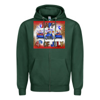 Sports Green Western Happy Fourth Of July Zipper Hoodie - FaDigitalArtStudio