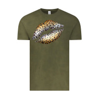 Vintage Olive Cheetah Lips Vintage Tee - Bettercallsaul