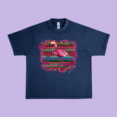 Flamingo Christmas Urban Heavy Tee Designed By Bettercallsaul