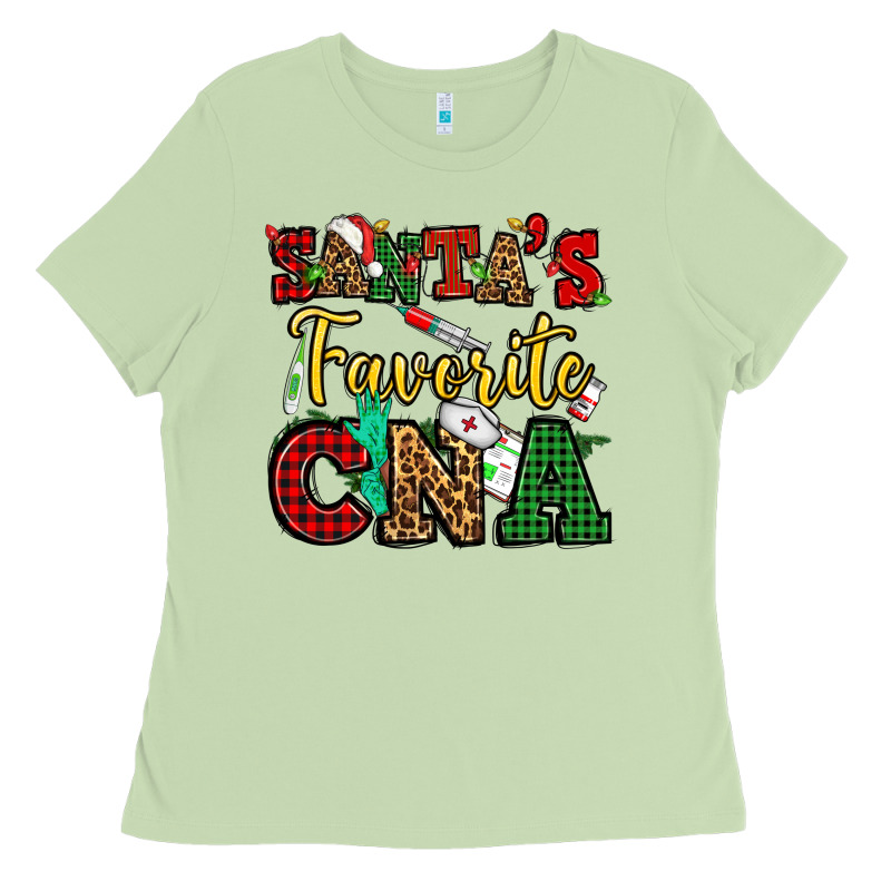 Santas Favorite Cna Christmas Ladies Tee by NancyCooperArtShop | Teevron
