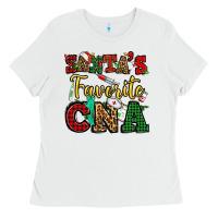 White santas favorite cna christmas Ladies Tee - NancyCooperArtShop