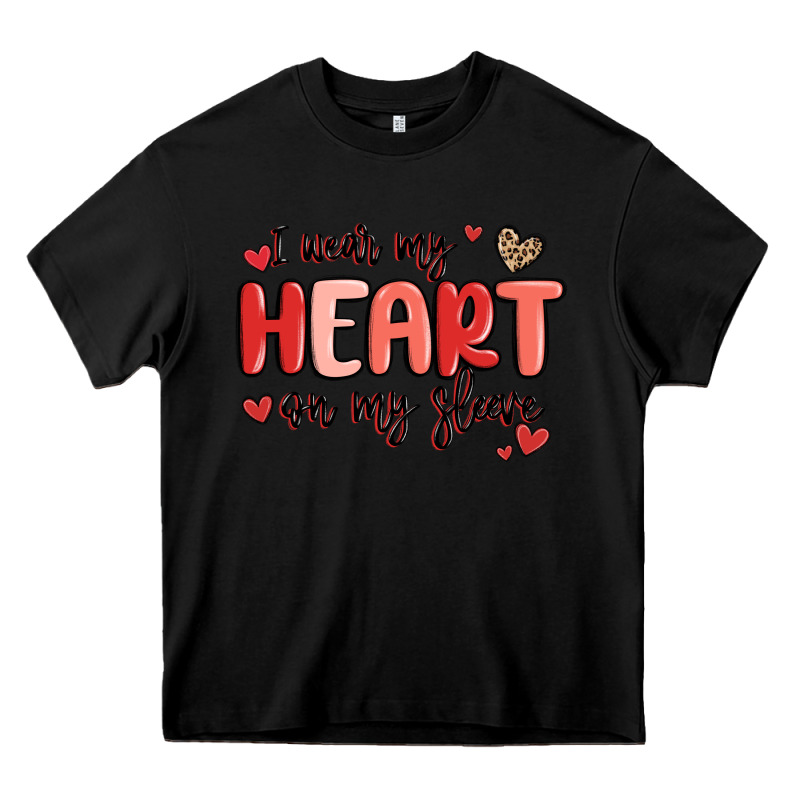 I Wear My Heart On My Sleeve Heavy Core Tee by MaliasSmallBusiness | Teevron