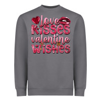 Storm Love kisses Valentine wishes Valentine's Day Heavyweight Sweatshirt - HowdyJamesFarm
