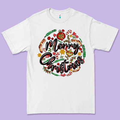 Merry Christmas Premium Tee Designed By Maliassmallbusiness
