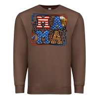 Chestnut Army Veteran mama leopard frame 4th of July Premium Sweatshirt - LillyAllenDesigns