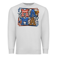 Army Veteran Mama Leopard Frame 4th Of July Premium Sweatshirt | Teevron