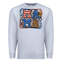 Heather Grey Army Veteran mama leopard frame 4th of July Premium Sweatshirt - LillyAllenDesigns
