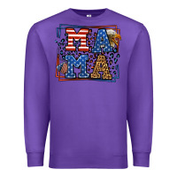 Purple Army Veteran mama leopard frame 4th of July Premium Sweatshirt - LillyAllenDesigns