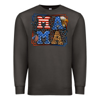 Smoke Army Veteran mama leopard frame 4th of July Premium Sweatshirt - LillyAllenDesigns