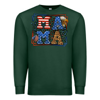 Sports Green Army Veteran mama leopard frame 4th of July Premium Sweatshirt - LillyAllenDesigns