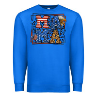 True Royal Army Veteran mama leopard frame 4th of July Premium Sweatshirt - LillyAllenDesigns