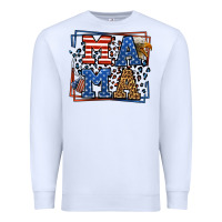 White Army Veteran mama leopard frame 4th of July Premium Sweatshirt - LillyAllenDesigns