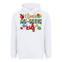 White i teach au some kids Heavyweight Hoodie - LillyAllenDesigns