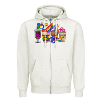 Oatmeal Heather lgbt coffee cups Zipper Hoodie - FaDigitalArtStudio