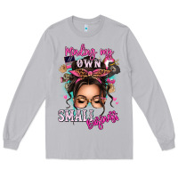 Moon Dust minding my own small business messy bun Long Sleeve Tee - texasbilliewilder
